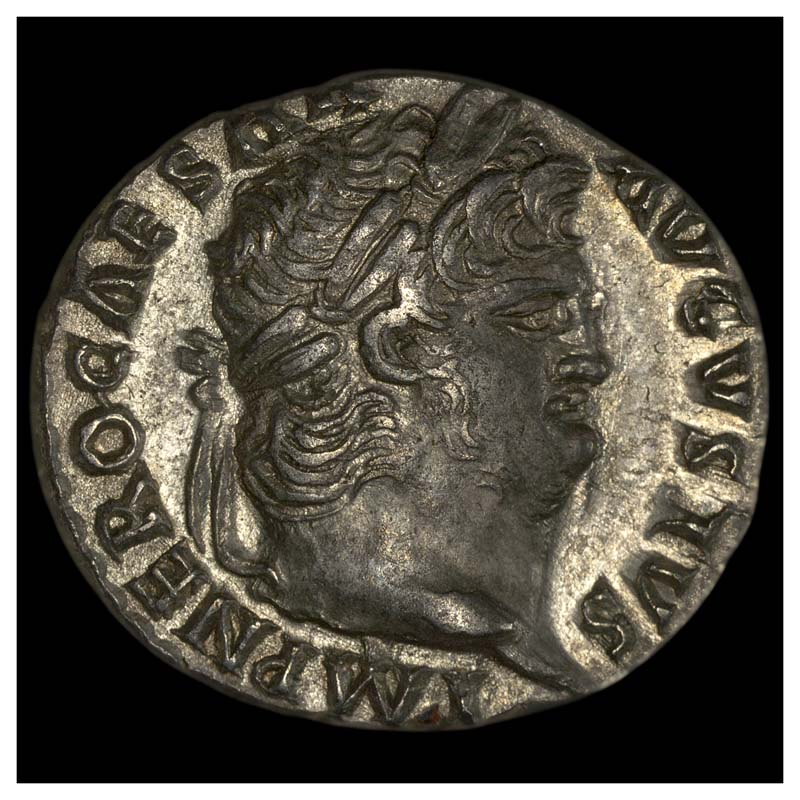 Nero denarius obverse